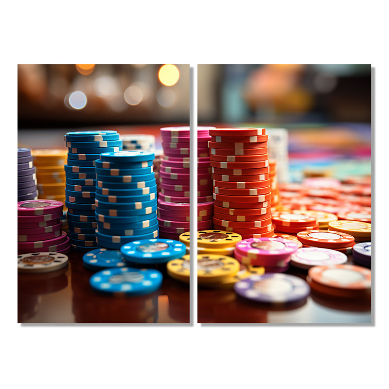 Jetons de poker Casino Royale II, H 36 po x l 48 po, Toile tendue, Ne s’applique pas