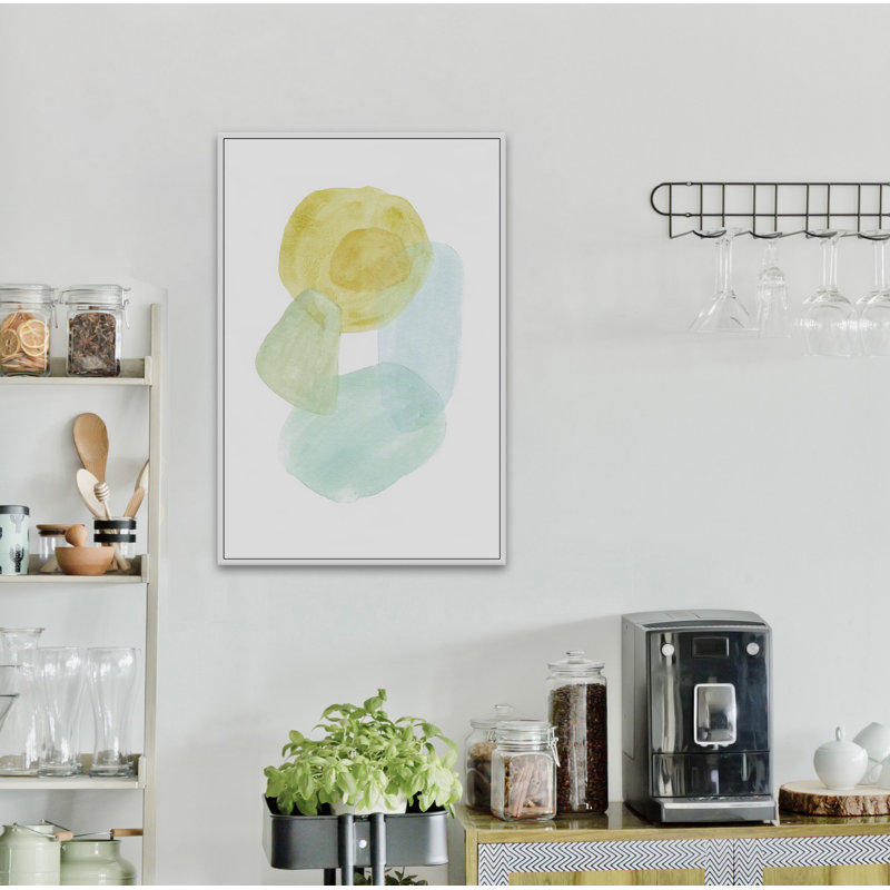 « pastel set », reproduction de peinture à l’aquarelle sur toile encadrée, H 45 po x l 30 po
