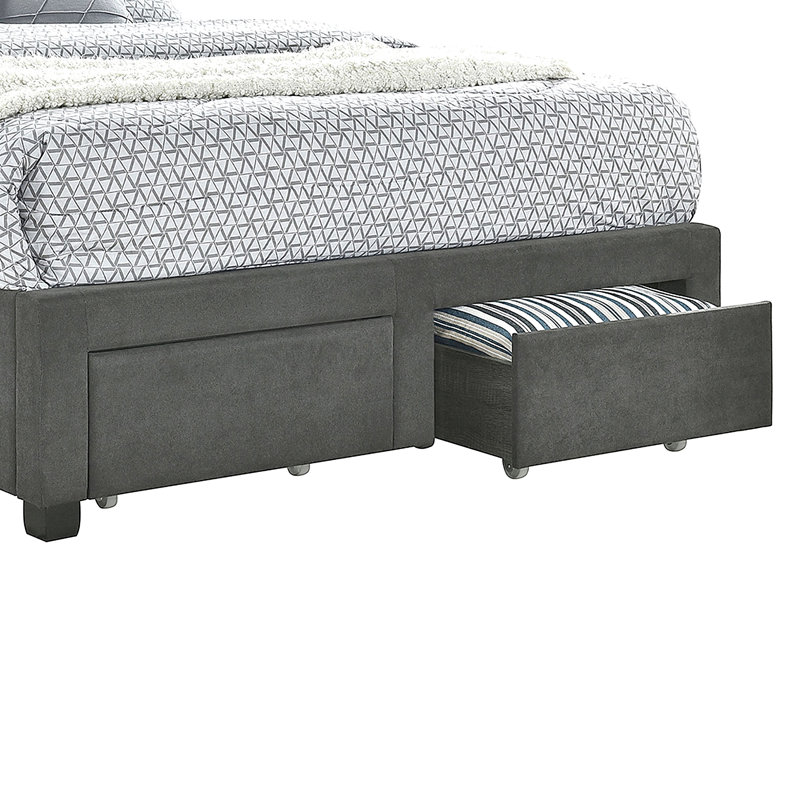 Upholstered Full Storage Panel Bed