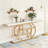 4-Tier Console Table Sofa Table Accent Table with Storage Shelves