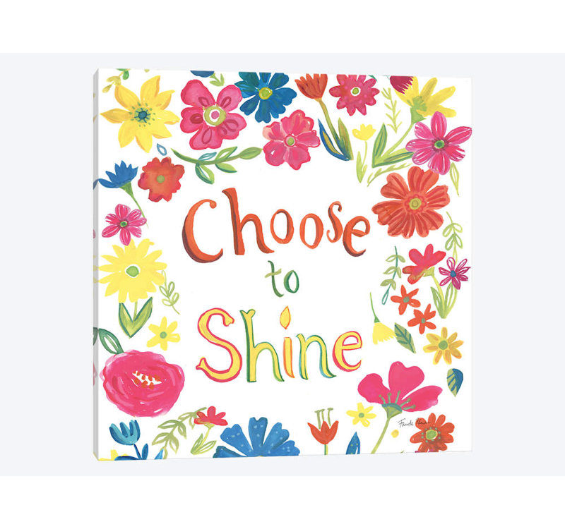 « floral quote iv », art textuel sur toile, H 48 po x l 48 po x P 1,5 po, Toile tendue, Pas de tapis
