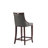 Emperor Traditional Vegan Leather Upholstered Beech Wood Bar Stool in Graphite-90541467