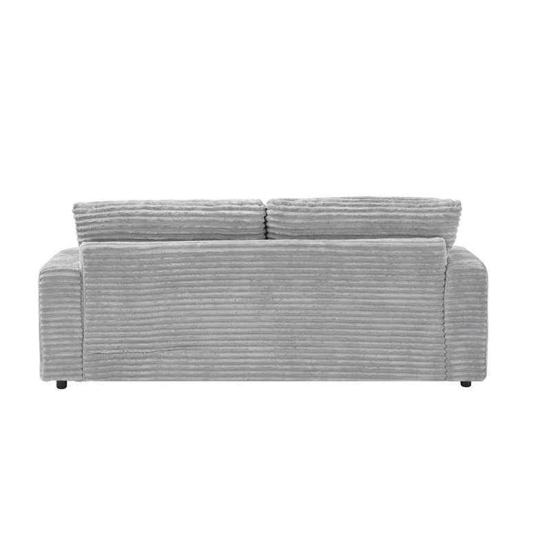 Canapé modulaire rembourré 4 pièces 88,58 po Eugenja, Gris