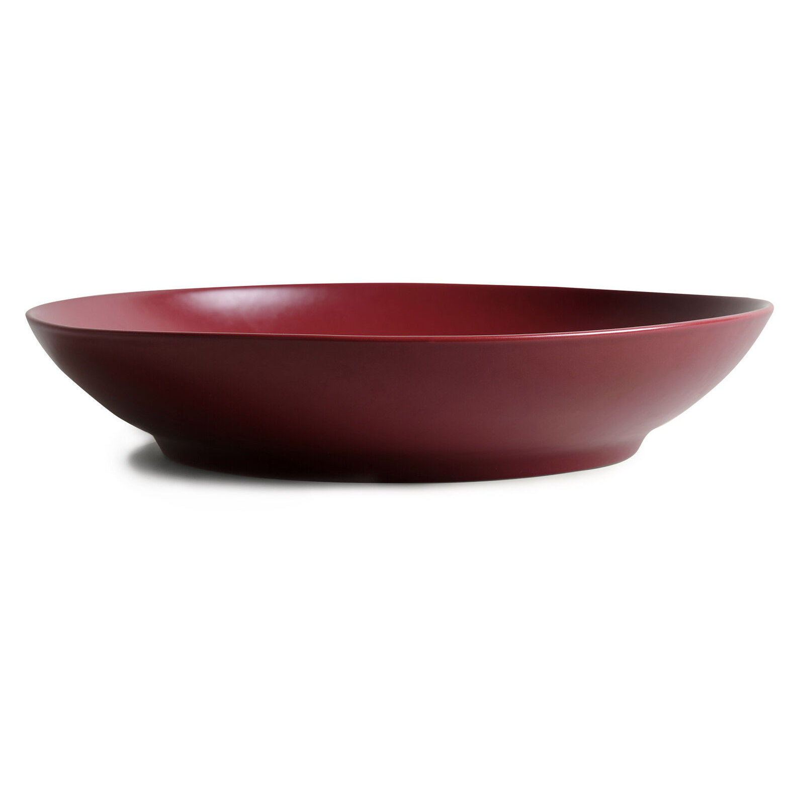 Ceramic Low Serving Bowl, Plum