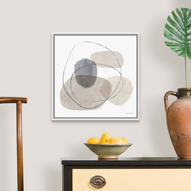 « Think Neutral 07 » par Lisa audit, reproduction d’art sur toile, Cadre blanc, H 22 po x l 22 po x P 1,75 po