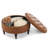 Ellersick Versatile Round Water-Resistant Linen Upholstered Storage Ottoman-2138734778