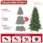 Arbre de Noël artificiel 6 pi avec base en métal pliable