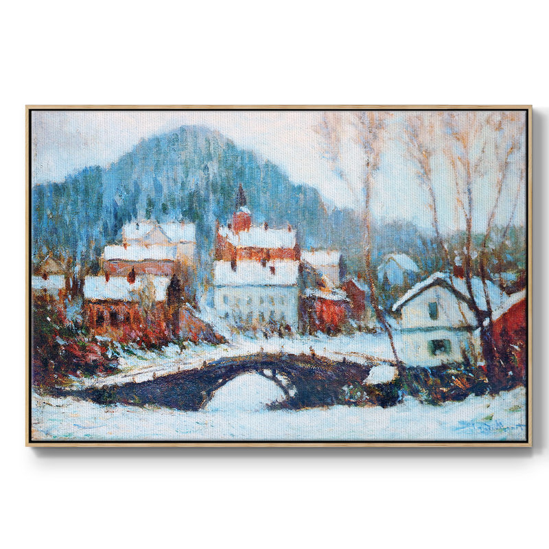 Sandviken, Norvège, 1895 02, reproduction d'art sur toile, H 17 po x l 25 po x P 2 po, Toile avec cadre naturel