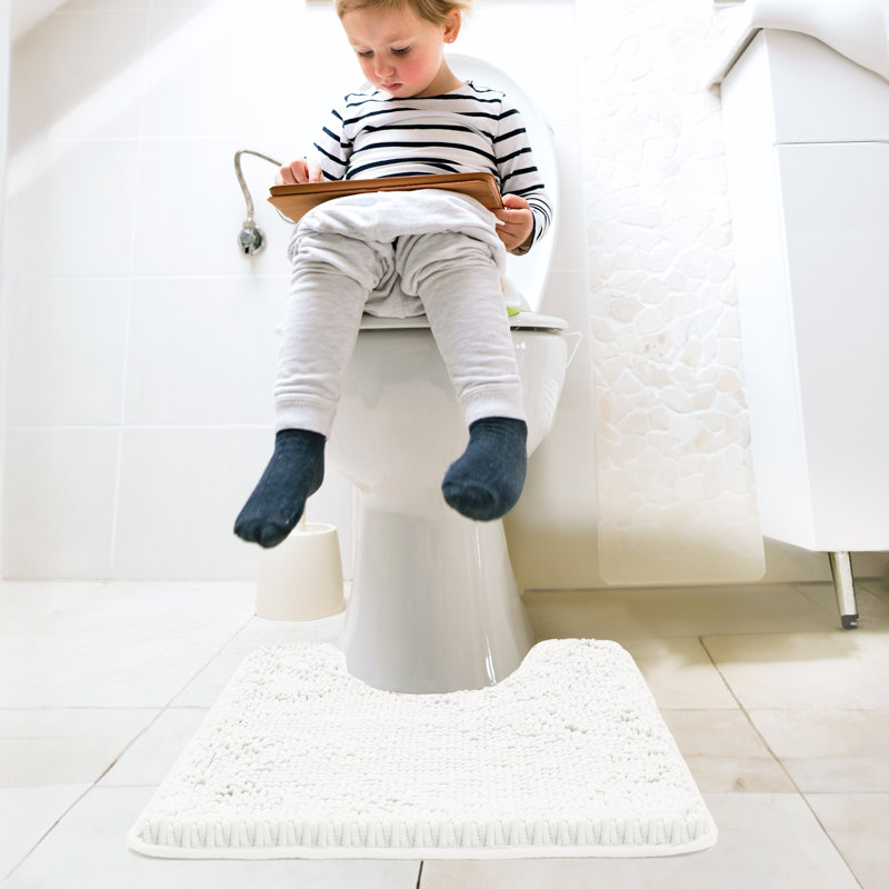Tapis pour salle de bain Porreca, Blanc