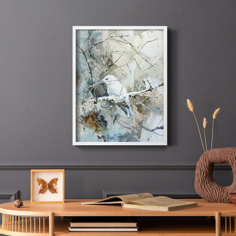 ANIMALS Series XV - reproduction encadrée de qualité supérieure - prête à être accrochée - aucun clou requis, Blanc / Blanc
