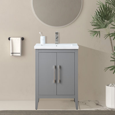 Single Bathroom Vanity with Ceramic Top