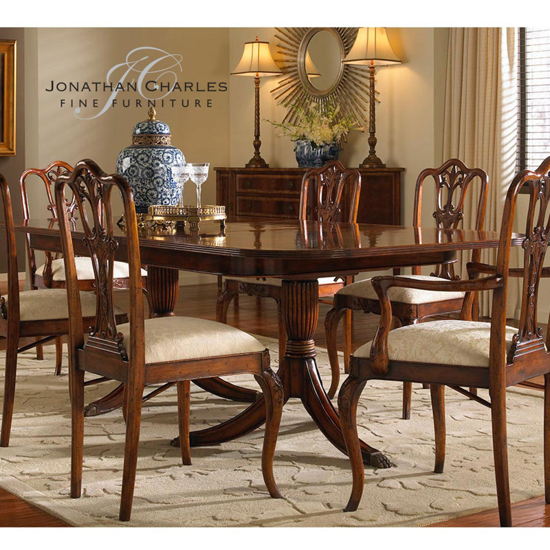 Buckingham Dining Table, 48" W x 88" L, Medium Antique Mahogany