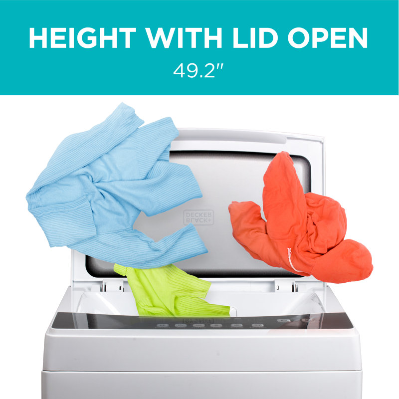 Compact White Stainless Steel Top-Loading Portable Washer