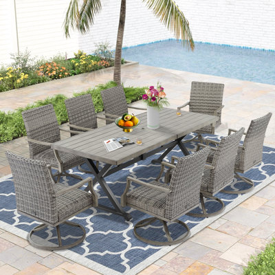 Allure Rectangular 8 - Person 82.5" Long Dining Set