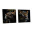 Leopard Nighttime Observer - Ensemble d'art mural en verre acrylique Leopard-1413704276