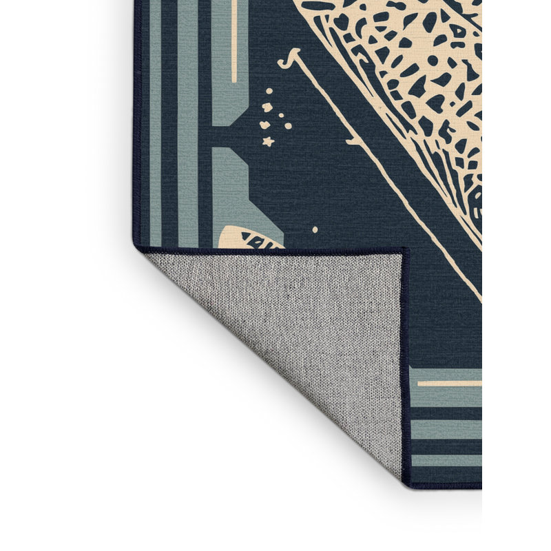 Tapis gris lavable à la machine Higgins Burrito, 8 x 12