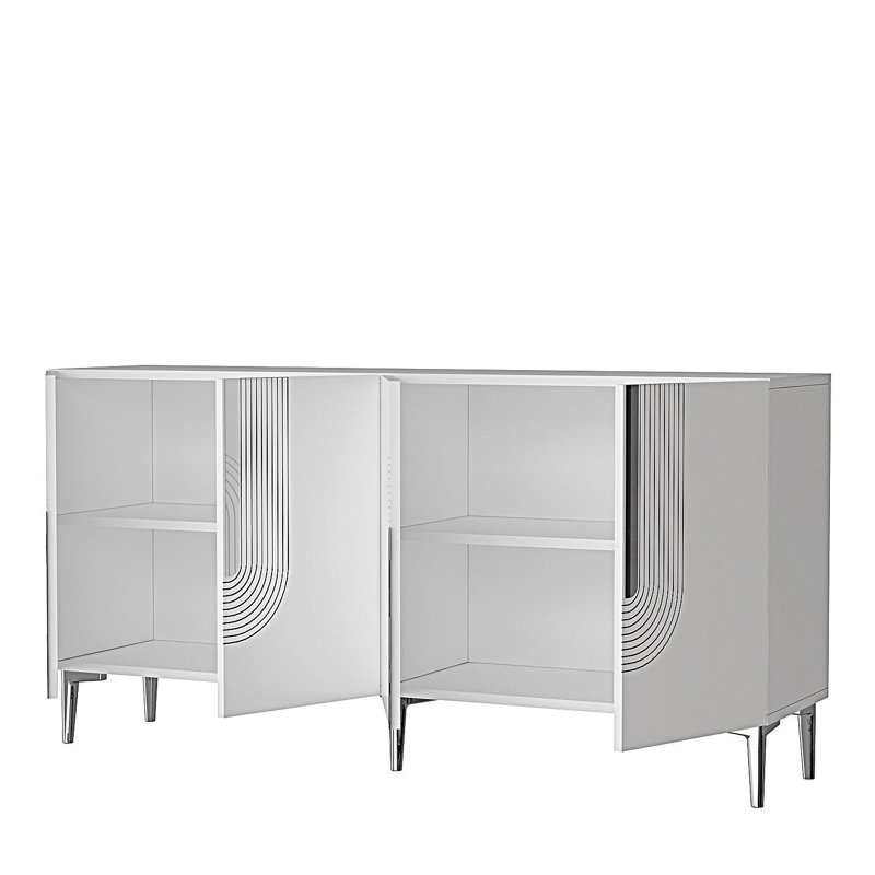 Console, Blanc / argenté
