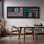 «Geometric Line», ensemble de blocs de couleurs et de motifs géométriques modernes encadrés sur toile-98042198-111176935