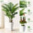 6 Ft Artificial Palm Tree, Tall White Planter