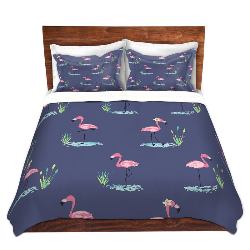Ensemble de housse de couette Flamingo II, 1 housse simple + 1 taie standard