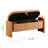 Borkovany Upholstered Storage Bench Ottoman Oval Storage Bench Fleece Fabric  Bench with Storage-936614214