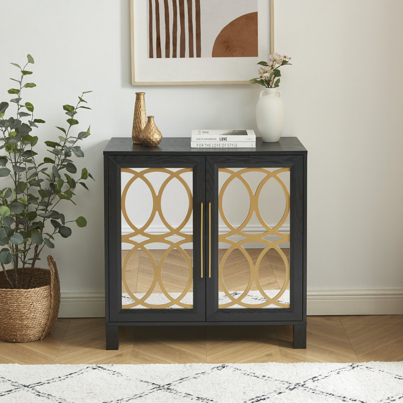 Luthur Accent Cabinet, Black