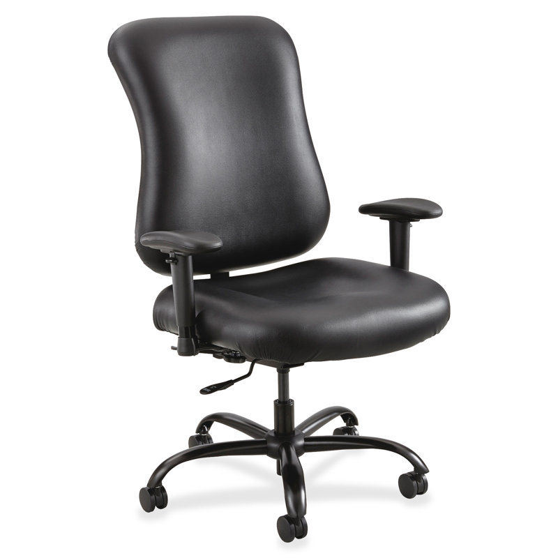 High Back Black Vinyl Task Chair with Adjustable Features