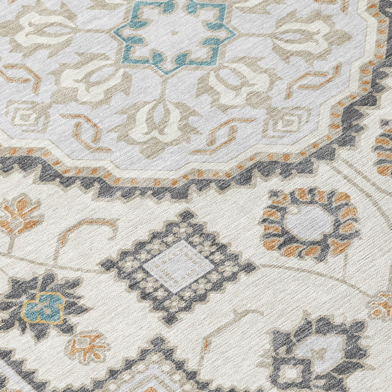 Tapis lavable à la machine intérieur / extérieur ACN2903, Ivory, 1'8" x 2'6"