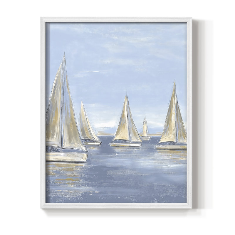 NAUTICAL Series X, reproduction encadrée - bois massif, H 21 po x l 17 po, Blanc