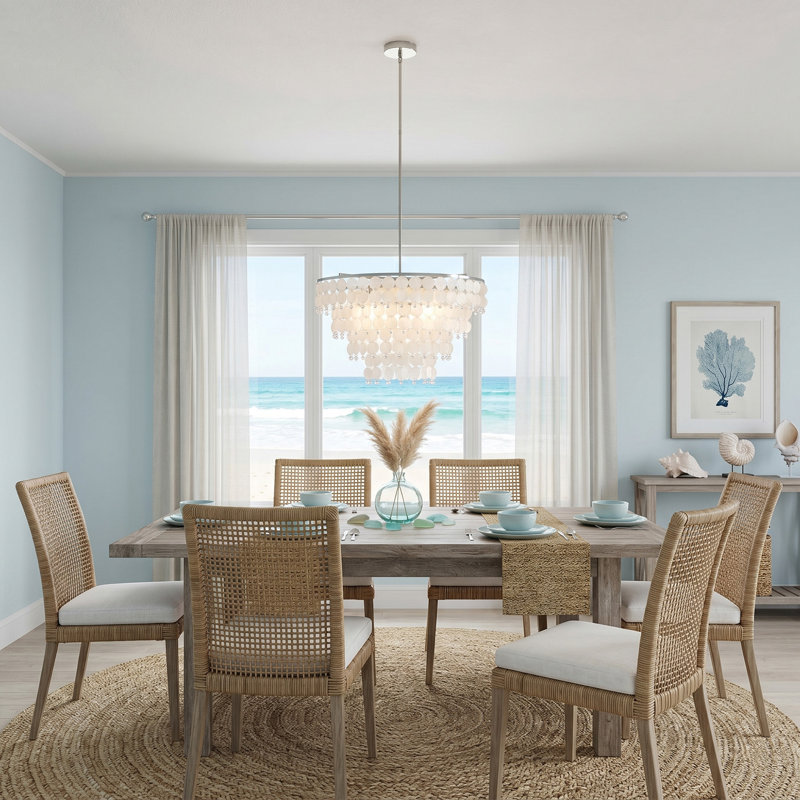 Ikraan 4 - Light Dimmable Tiered Chandelier, Brushed Nickel