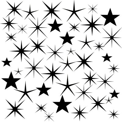 Hurtado Space & Stars Wall Sticker / Decal