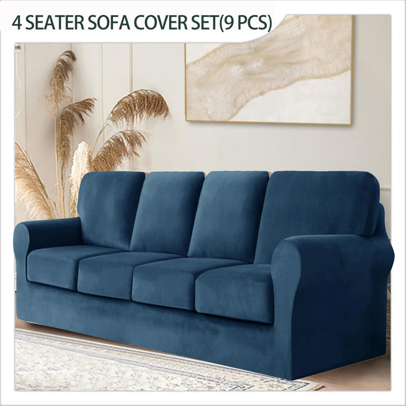 Outdoor Patio Sofa Cover, Blue, 20-27.5"