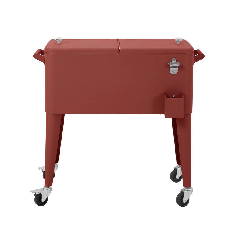 Icy Cool Box On Wheels, Terracotta