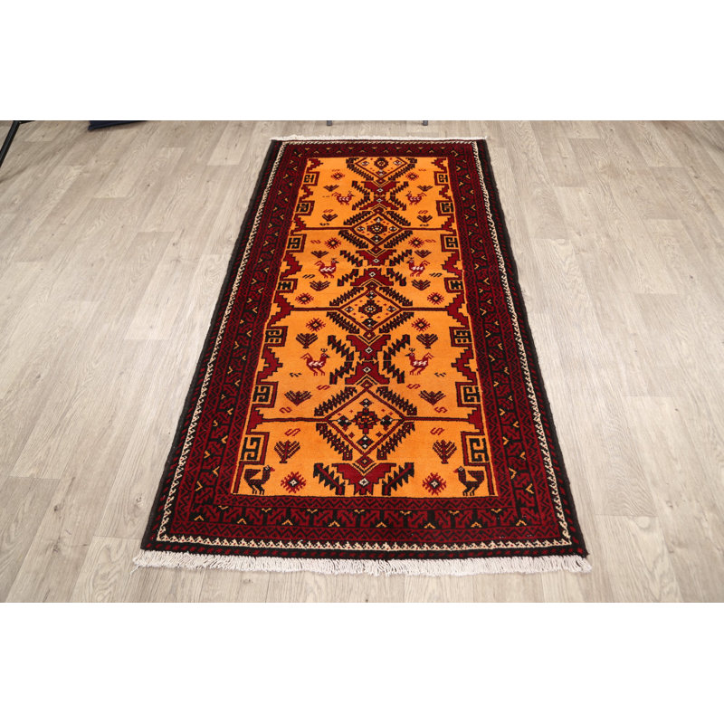 One-of-a-Kind 3'2" X 5'11" New Age Wool Area Rug in