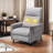 Electric 2-Point Massage Upholstered Push Back Recliner with Silent Motor-1687077645