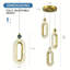 3-Light Modern Golden Pendant Lights - Dimmable LED Semi-Flush Mount-774805578-774805576