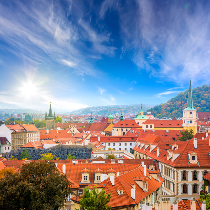 Old Tiles Roofs by Oxana Litvinova - Wrapped Canvas Print, 30cm H x 30cm W x 3.8cm D