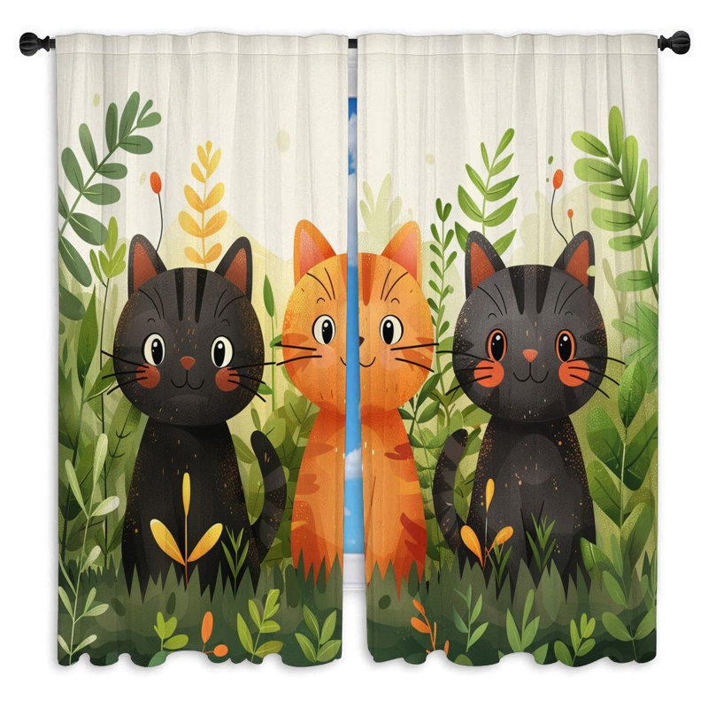 Tades Room Darkening Curtain Pair, 40" W x 61" L