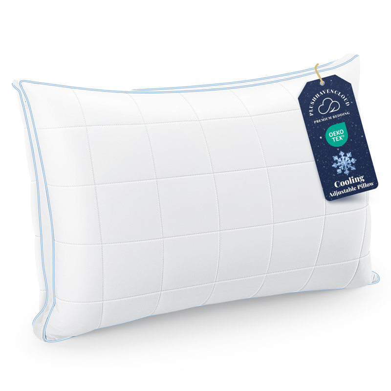 Luxury Queen Cooling Down Alternative Bed Pillows - Hotel Collection Bed Pillows & Breathable Medium Firm Microfiber Filled Pillows