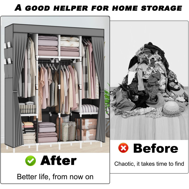 165cm Portable Wardrobe