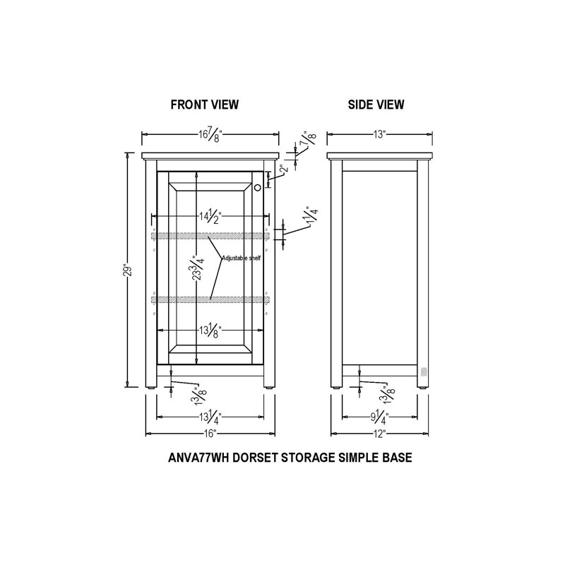 Carruthers 43.18cm x 165.1cm Free Standing Cabinet