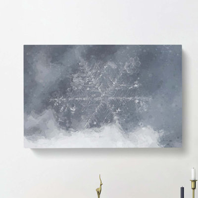 A Snowflake In Abstract - Wrapped Canvas