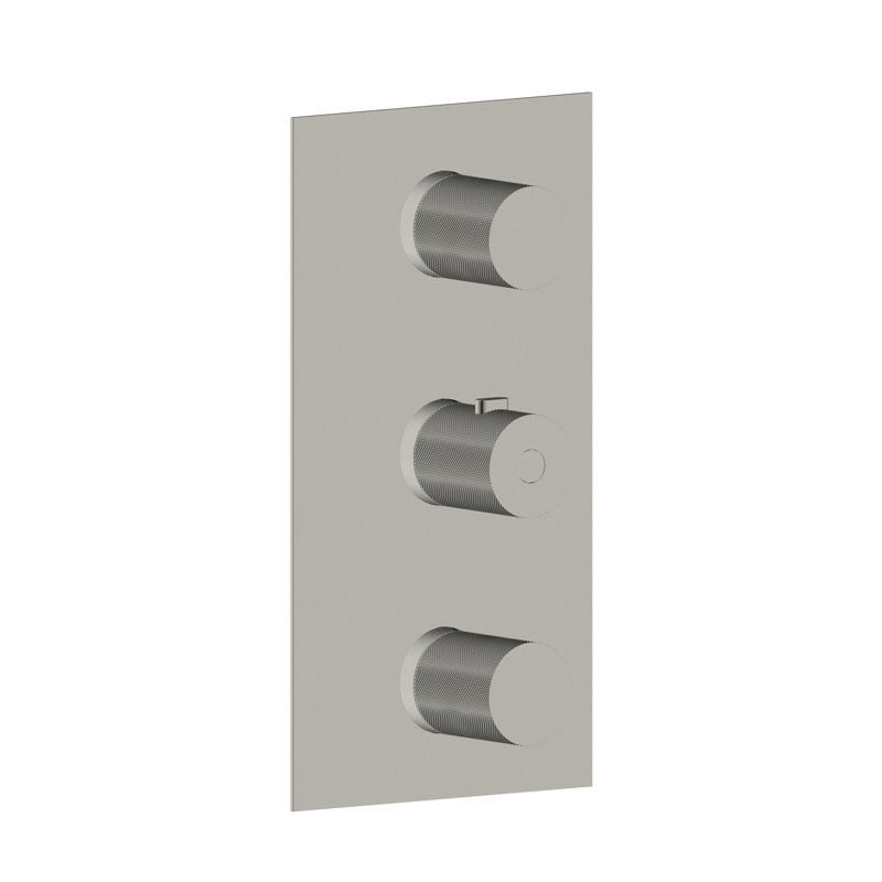 Ensemble de garniture à 3 fonctions en nickel brossé, Nickel brossé
