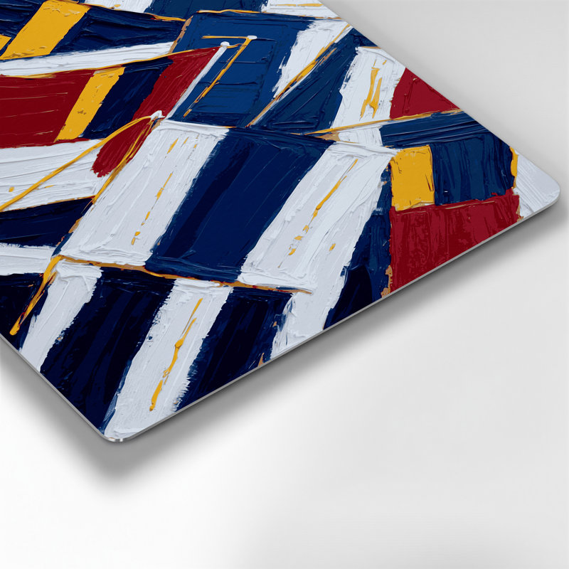 «Nautical Signal drapeaux», art mural en métal bleu, H 8 po x l 10 po