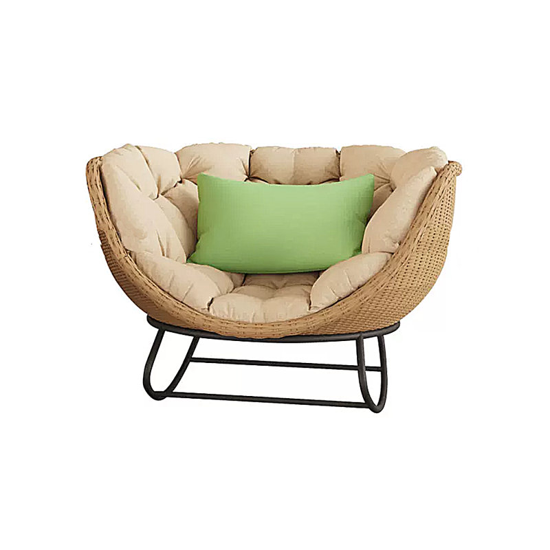 Chaise berçante Deluxe PE, Kaki, Blanc cassé