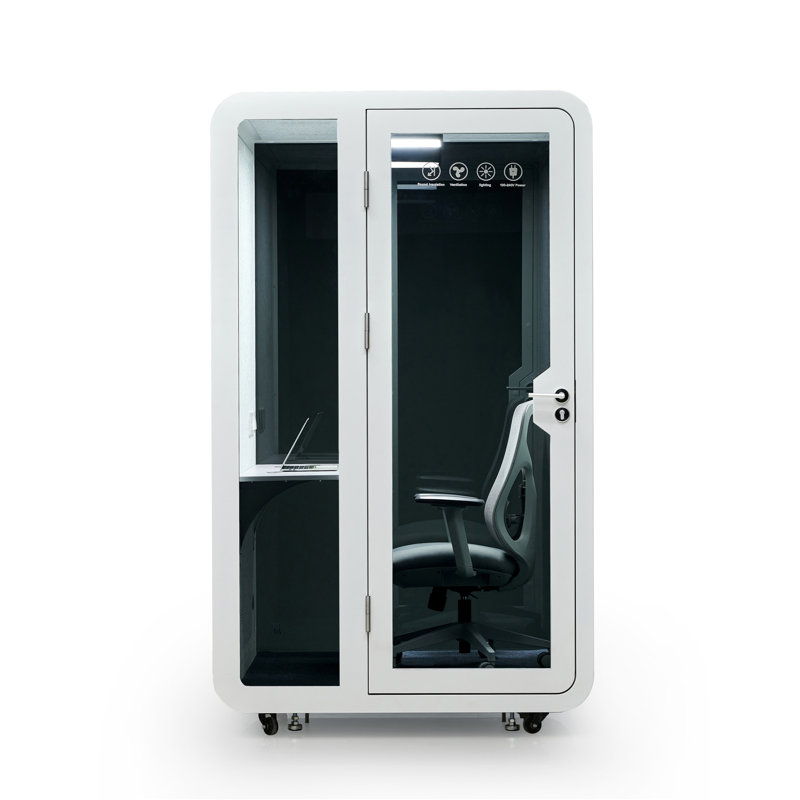Grande cabine de réunion modulaire blanche pour bureau