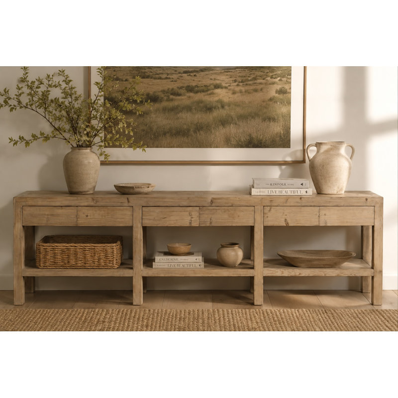 120'' W Solid Wood Console Table