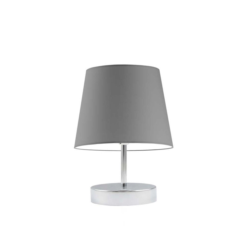 Deok Metal Table Lamp, Chrome, Dark Grey