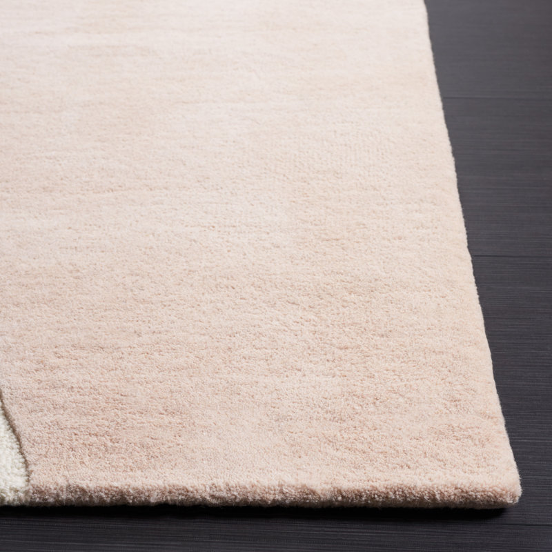 Arabelle Handmade Tufted Wool Ivory/Blush Rug, Square 6'
