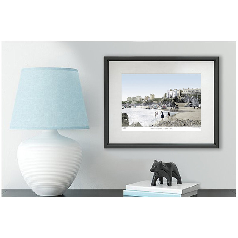 Tenby, South Sands 1890 by Francis Frith - Single Picture Frame Print, 60cm H x 80cm W x 2.3cm D